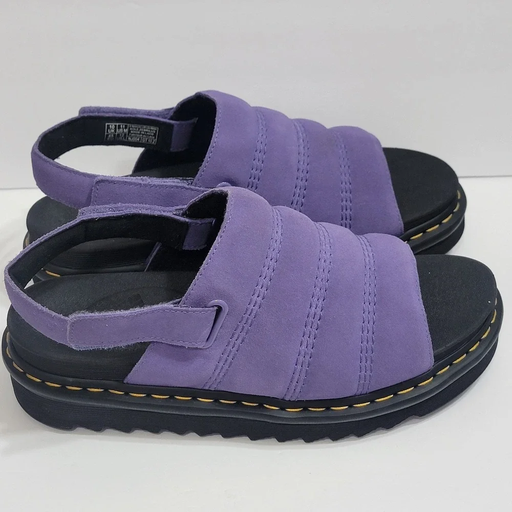 Doc Martens Kole Zebrilus Suede Platform Sandal Twilight Purple UK 10 US M11/W12